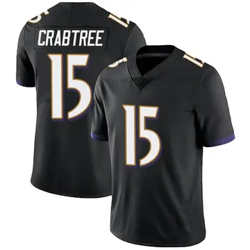 Nike Michael Crabtree Men's Limited Baltimore Ravens Black Alternate Vapor Untouchable Jersey