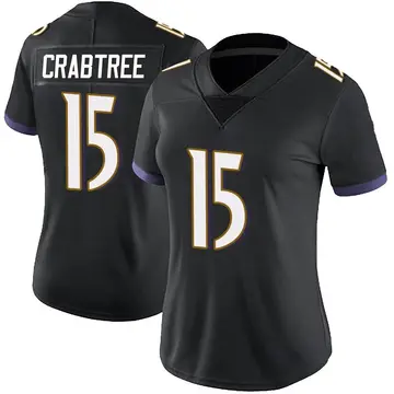 Nike Michael Crabtree Women's Limited Baltimore Ravens Black Alternate Vapor Untouchable Jersey