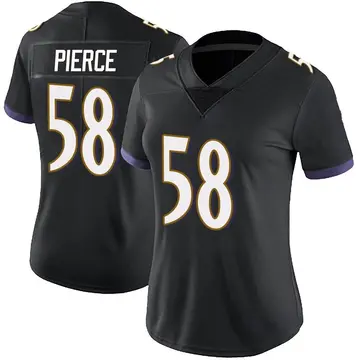 Nike Michael Pierce Women's Limited Baltimore Ravens Black Alternate Vapor Untouchable Jersey