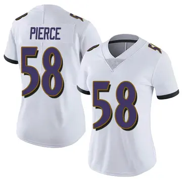 Nike Michael Pierce Women's Limited Baltimore Ravens White Vapor Untouchable Jersey