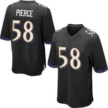 Nike Michael Pierce Youth Game Baltimore Ravens Black Jersey