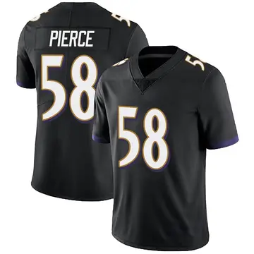 Nike Michael Pierce Youth Limited Baltimore Ravens Black Alternate Vapor Untouchable Jersey