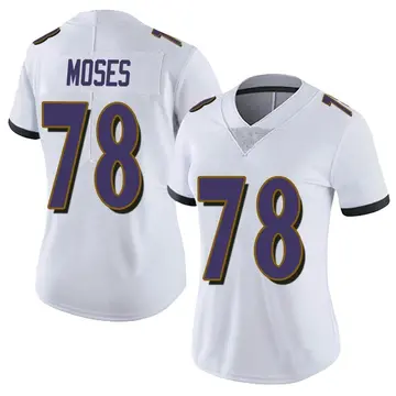 Nike Morgan Moses Women's Limited Baltimore Ravens White Vapor Untouchable Jersey