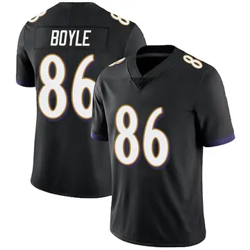 Nike Nick Boyle Men's Limited Baltimore Ravens Black Alternate Vapor Untouchable Jersey