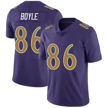 Nike Nick Boyle Men's Limited Baltimore Ravens Purple Color Rush Vapor Untouchable Jersey