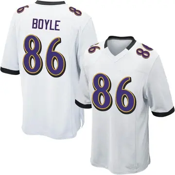 Nike Nick Boyle Youth Game Baltimore Ravens White Jersey