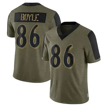 Nike Nick Boyle Youth Limited Baltimore Ravens Olive 2021 Salute To Service Jersey