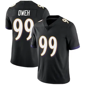 Nike Odafe Oweh Men's Limited Baltimore Ravens Black Alternate Vapor Untouchable Jersey