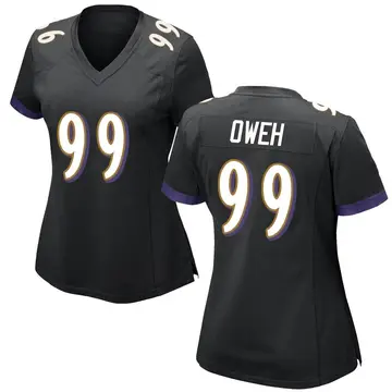 Nike Odafe Oweh Women's Game Baltimore Ravens Black Jersey