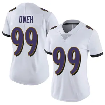Nike Odafe Oweh Women's Limited Baltimore Ravens White Vapor Untouchable Jersey