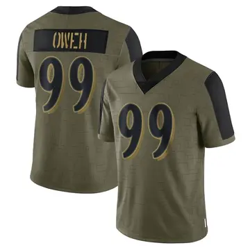 Nike Odafe Oweh Youth Limited Baltimore Ravens Olive 2021 Salute To Service Jersey