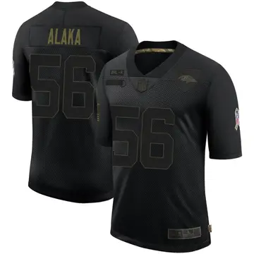 Nike Otaro Alaka Men's Limited Baltimore Ravens Black 2020 Salute To Service Jersey