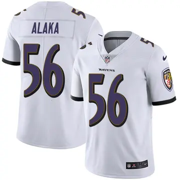 Nike Otaro Alaka Men's Limited Baltimore Ravens White Vapor Untouchable Jersey