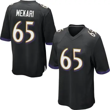 Nike Patrick Mekari Men's Game Baltimore Ravens Black Jersey