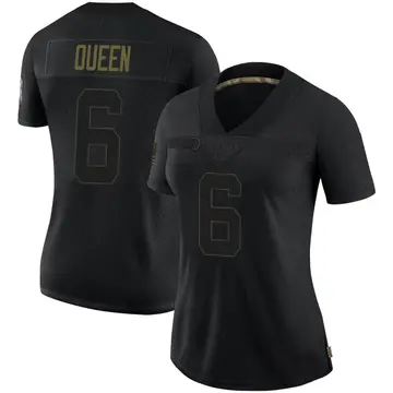 Nike Patrick Queen Women's Limited Baltimore Ravens Black 2020 Salute To Service Jersey