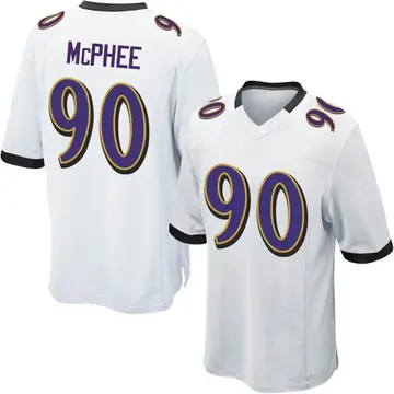 Nike Pernell McPhee Men's Game Baltimore Ravens White Jersey