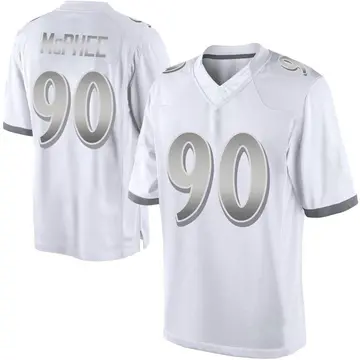 Nike Pernell McPhee Youth Limited Baltimore Ravens White Platinum Jersey