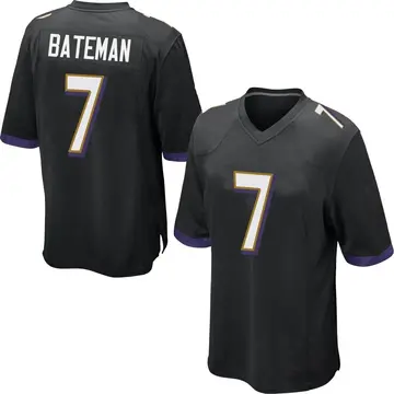 Nike Rashod Bateman Men's Game Baltimore Ravens Black Jersey