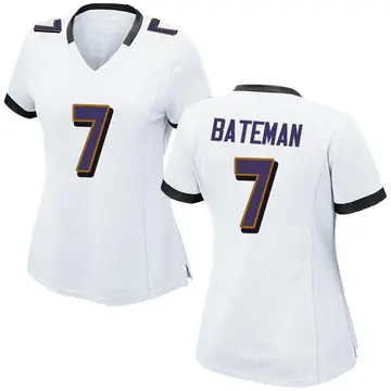 Nike Rashod Bateman Women's Game Baltimore Ravens White Jersey