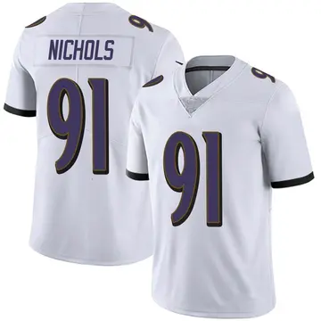 Nike Rayshad Nichols Men's Limited Baltimore Ravens White Vapor Untouchable Jersey
