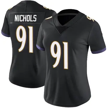 Nike Rayshad Nichols Women's Limited Baltimore Ravens Black Alternate Vapor Untouchable Jersey
