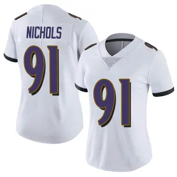 Nike Rayshad Nichols Women's Limited Baltimore Ravens White Vapor Untouchable Jersey
