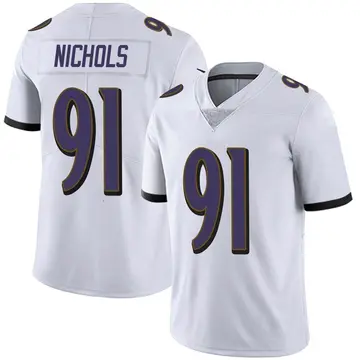 Nike Rayshad Nichols Youth Limited Baltimore Ravens White Vapor Untouchable Jersey