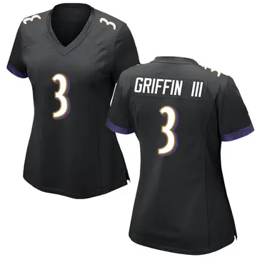 Nike Robert Griffin III Women's Game Baltimore Ravens Black Jersey