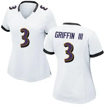 Nike Robert Griffin III Women's Game Baltimore Ravens White Jersey