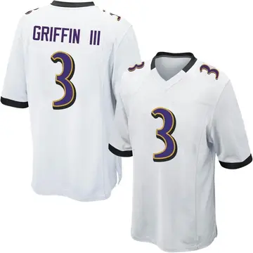 Nike Robert Griffin III Youth Game Baltimore Ravens White Jersey
