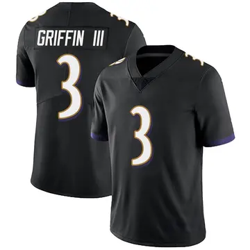 Nike Robert Griffin III Youth Limited Baltimore Ravens Black Alternate Vapor Untouchable Jersey