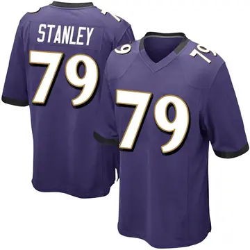 Nike Ronnie Stanley Men's Game Baltimore Ravens Purple Team Color Jersey