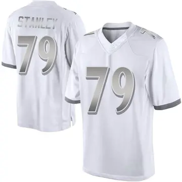 Nike Ronnie Stanley Men's Limited Baltimore Ravens White Platinum Jersey