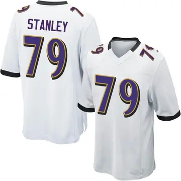 Nike Ronnie Stanley Youth Game Baltimore Ravens White Jersey