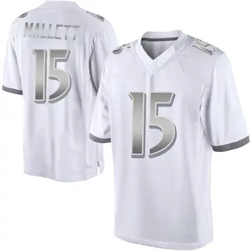 Nike Ryan Mallett Men's Limited Baltimore Ravens White Platinum Jersey