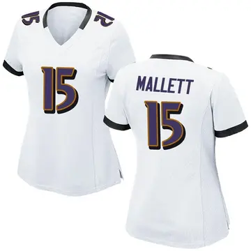 Nike Ryan Mallett Women's Game Baltimore Ravens White Jersey