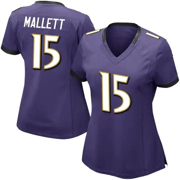 Nike Ryan Mallett Women's Limited Baltimore Ravens Purple Team Color Vapor Untouchable Jersey