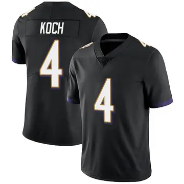 Nike Sam Koch Men's Limited Baltimore Ravens Black Alternate Vapor Untouchable Jersey
