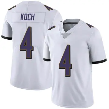 Nike Sam Koch Men's Limited Baltimore Ravens White Vapor Untouchable Jersey