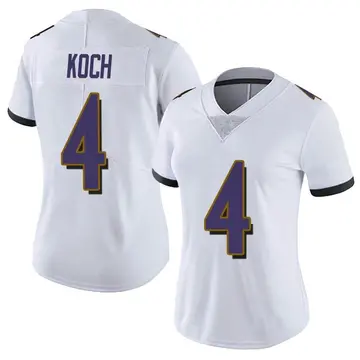 Nike Sam Koch Women's Limited Baltimore Ravens White Vapor Untouchable Jersey