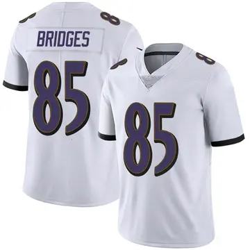 Nike Shemar Bridges Men's Limited Baltimore Ravens White Vapor Untouchable Jersey