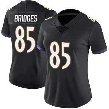 Nike Shemar Bridges Women's Limited Baltimore Ravens Black Alternate Vapor Untouchable Jersey