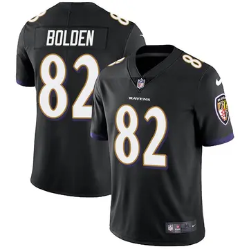 Nike Slade Bolden Men's Limited Baltimore Ravens Black Alternate Vapor Untouchable Jersey