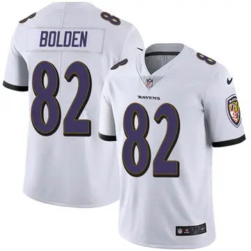 Nike Slade Bolden Men's Limited Baltimore Ravens White Vapor Untouchable Jersey