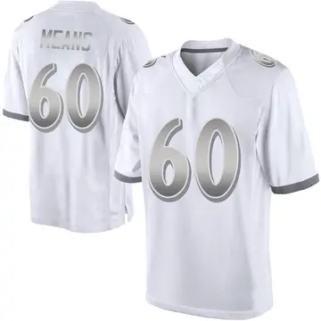Nike Steven Means Youth Limited Baltimore Ravens White Platinum Jersey