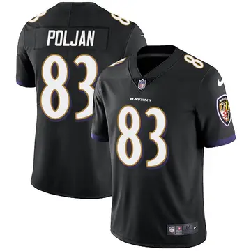 Nike Tony Poljan Youth Limited Baltimore Ravens Black Alternate Vapor Untouchable Jersey