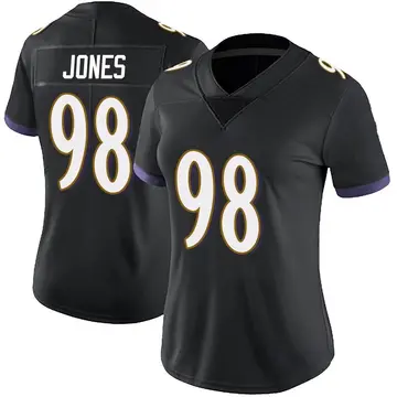 Nike Travis Jones Women's Limited Baltimore Ravens Black Alternate Vapor Untouchable Jersey