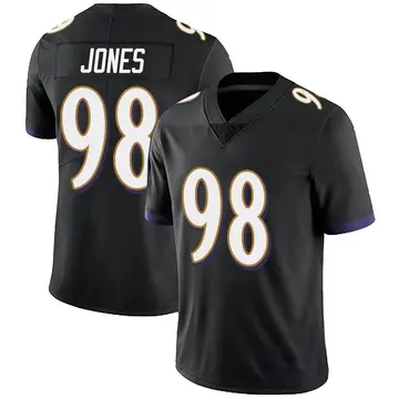 Nike Travis Jones Youth Limited Baltimore Ravens Black Alternate Vapor Untouchable Jersey