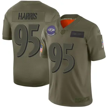 Nike Trent Harris Men's Limited Baltimore Ravens Camo 2019 Salute to Service Jersey