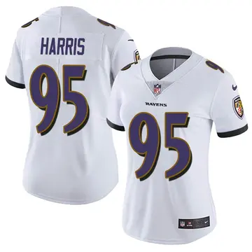 Nike Trent Harris Women's Limited Baltimore Ravens White Vapor Untouchable Jersey